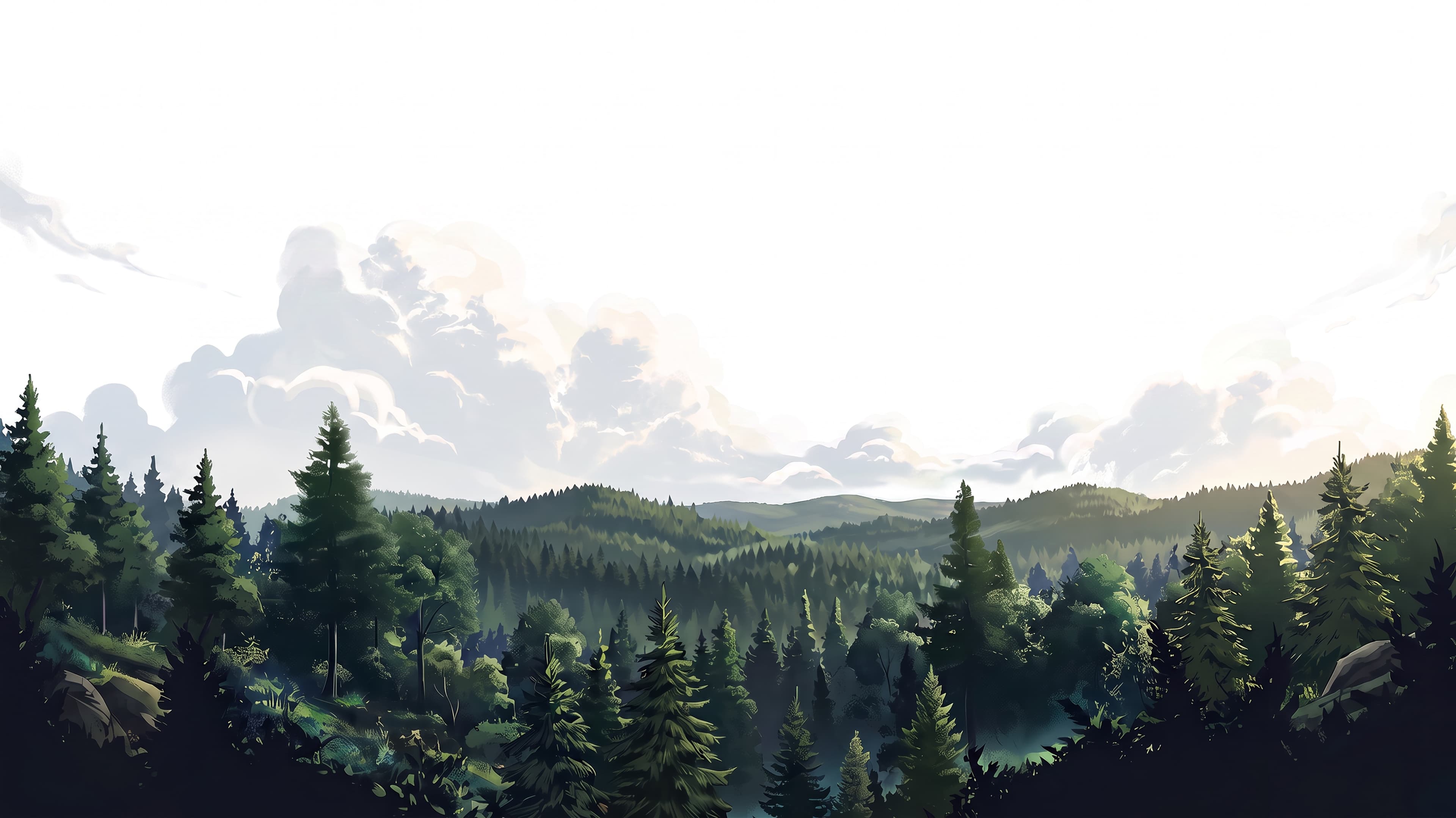 Sunlit Forest Clearing with Open Sky - The English Lab